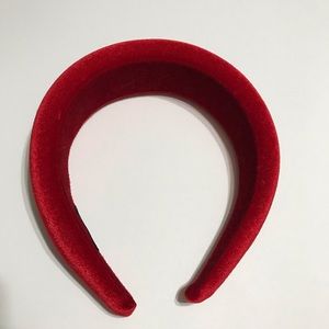Red suede headband
